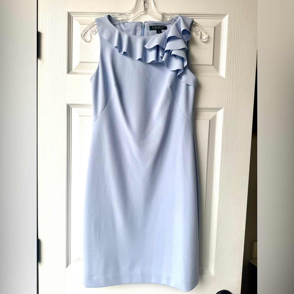 Ralph Lauren One Shoulder Light Blue Dress